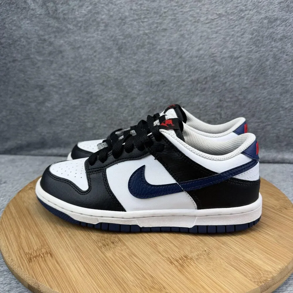 Nike Dunk Low Shoes Boys Size 4.5Y Black White Basketball Sneakers HJ9202-001